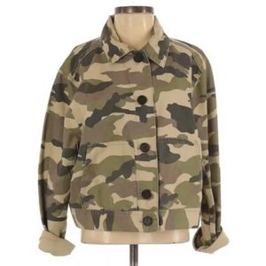 Cropped Oversized Camo Camouflage Jacket